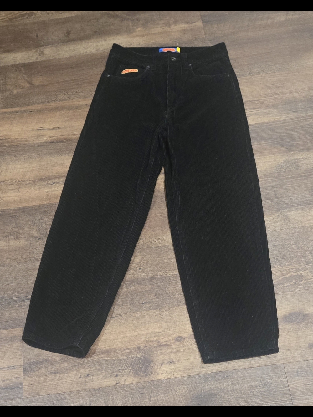 Empyre Men's Black Corduroy Pants Baggy Grunge Skater